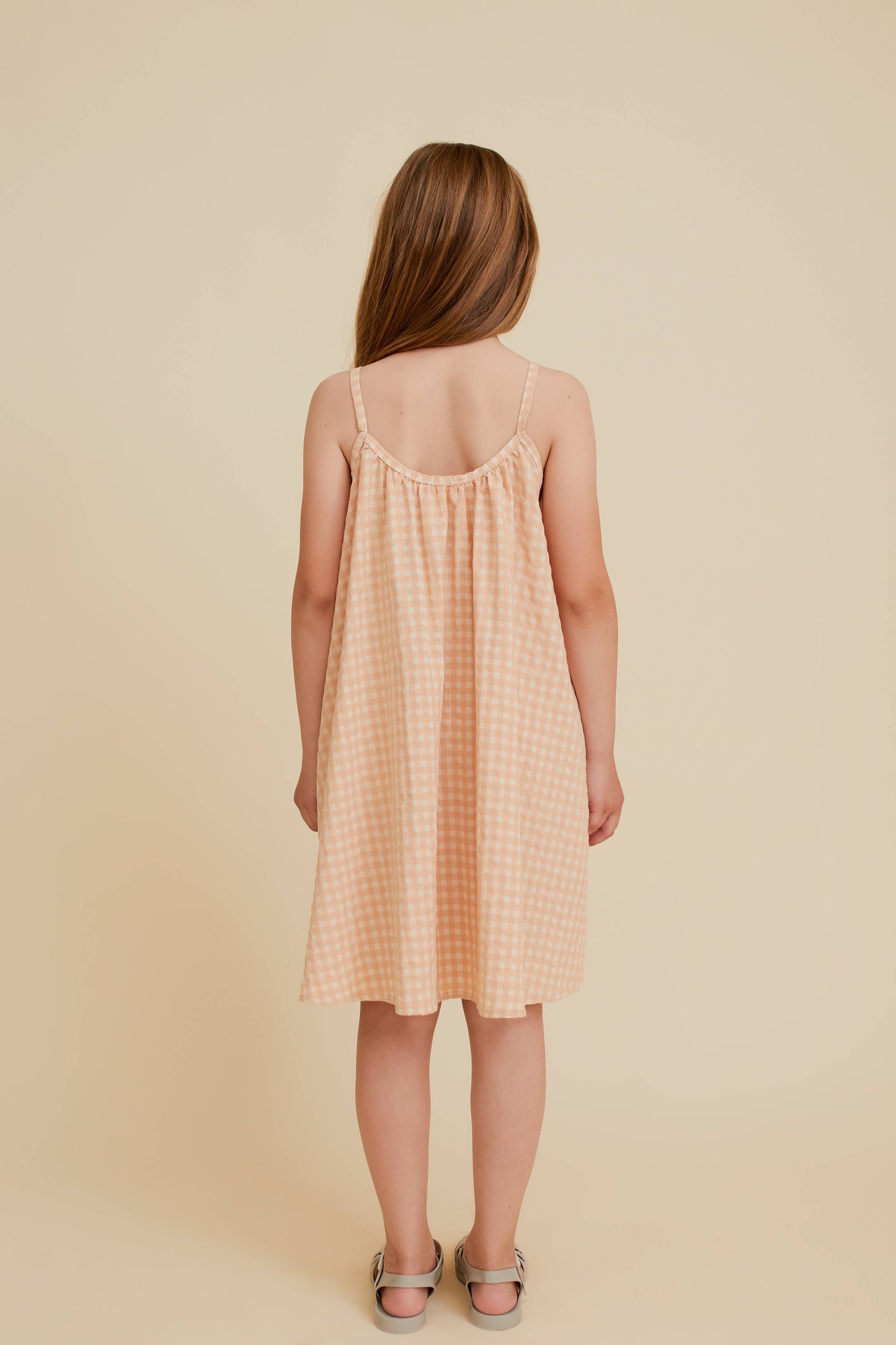 SLEEVELESS CHECK DRESS