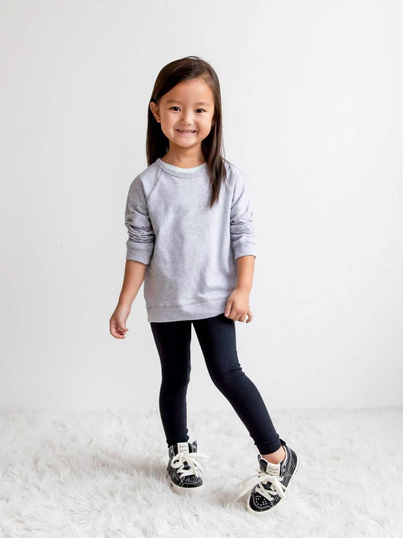 Organic Baby and Kids Unisex Brooklyn Pullover -Heather Grey