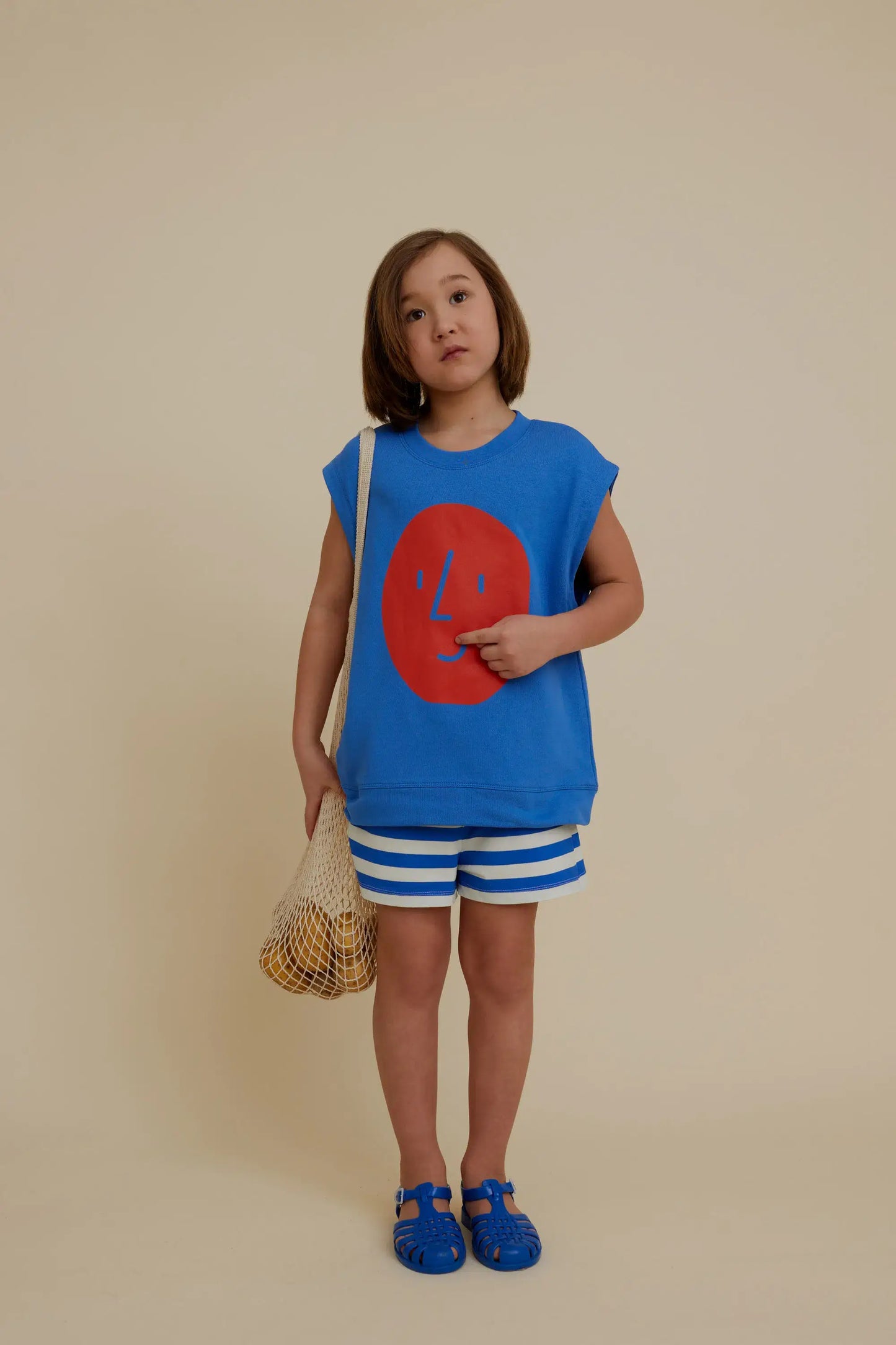 ORGANIC COTTON STRIPED MINI SHORTS