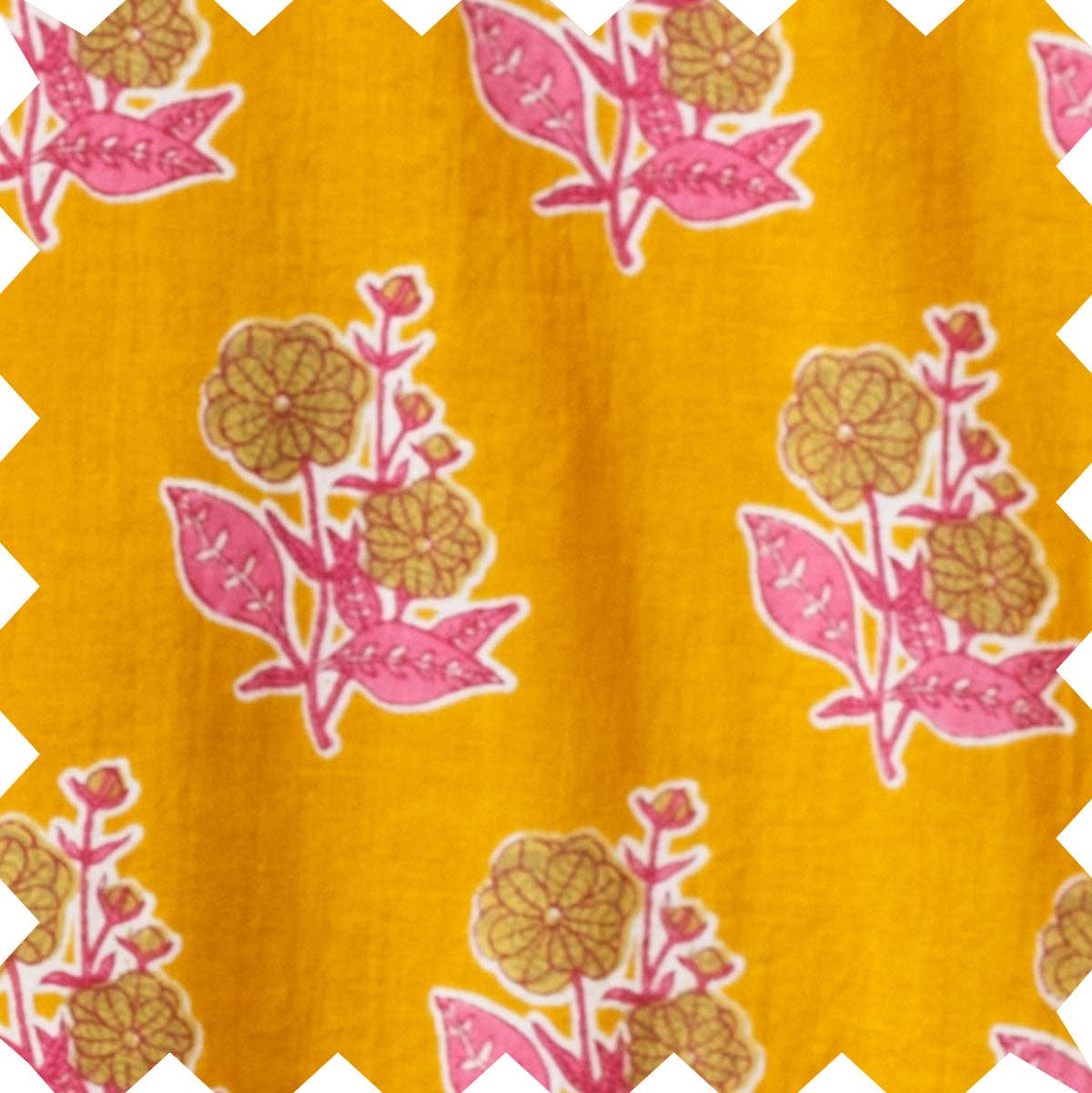 Wide Collar Dress | Mustard Floral