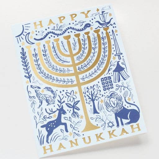 Twelve Tribes Menorah Card