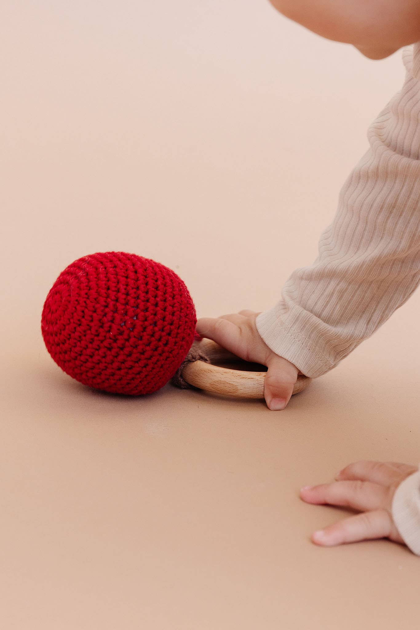 Cotton Crochet Apple Rattle Teether Back to School Baby Fall