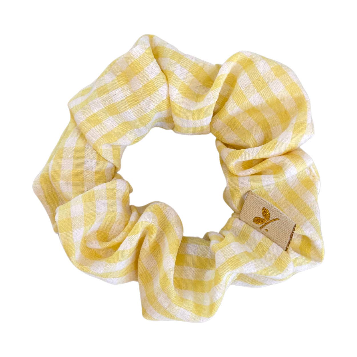 Chouchou - Yellow Vichy scrunchie