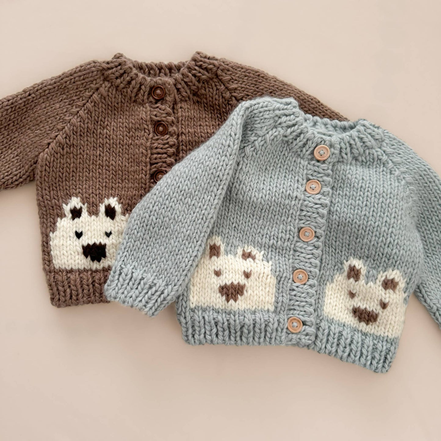 Bear Cardigan Tan Baby & Kid Sweater Winter Holiday