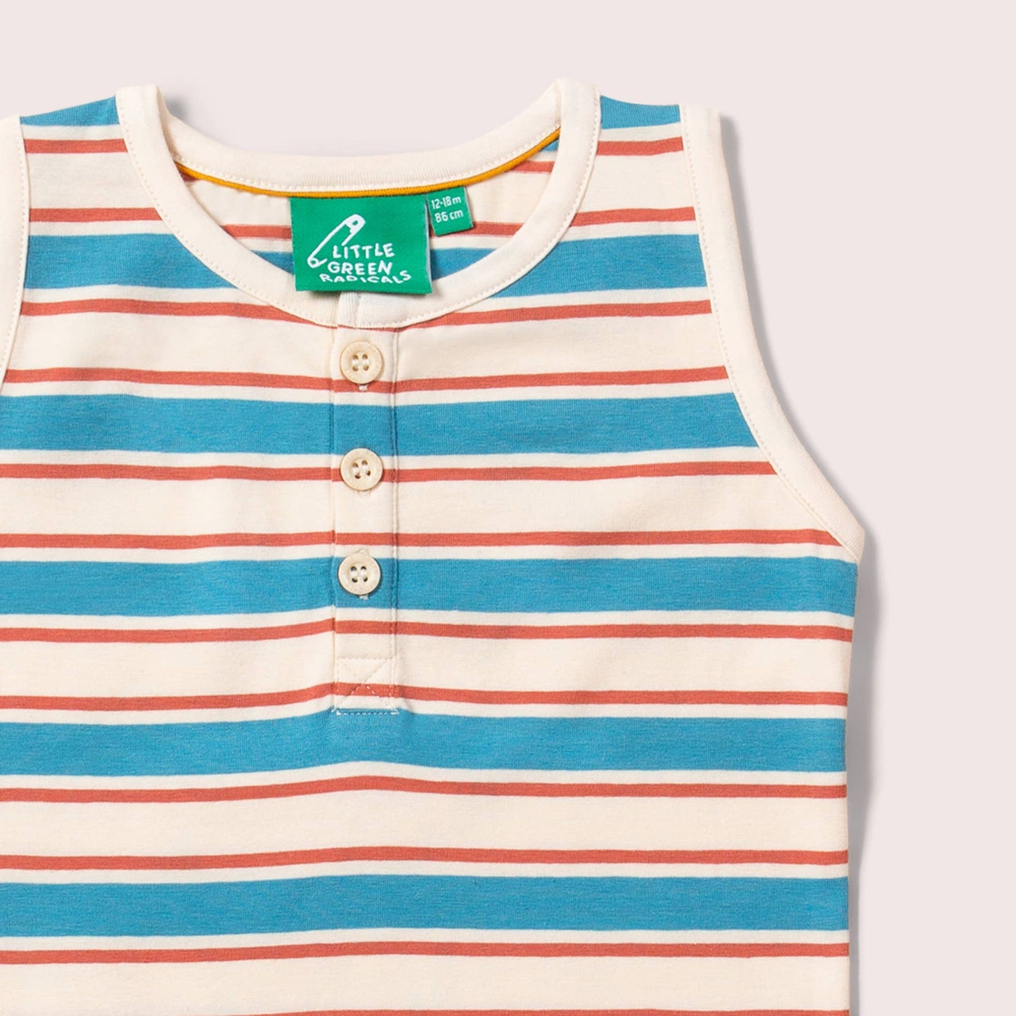 Adventure Organic Vest - Blue Striped