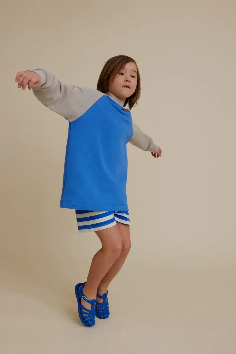ORGANIC COTTON STRIPED MINI SHORTS