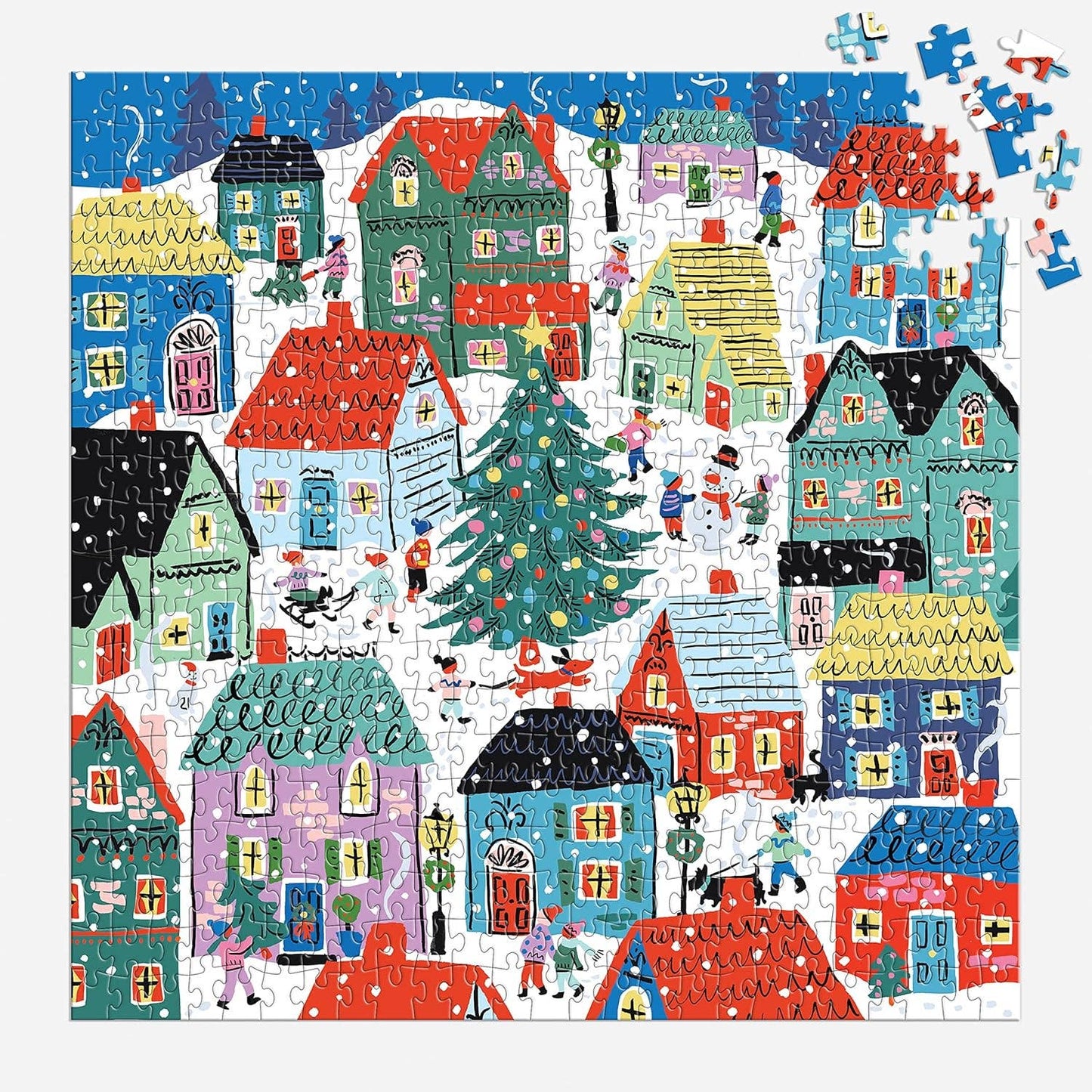Christmas in the Village 500 Piece House Puzzle