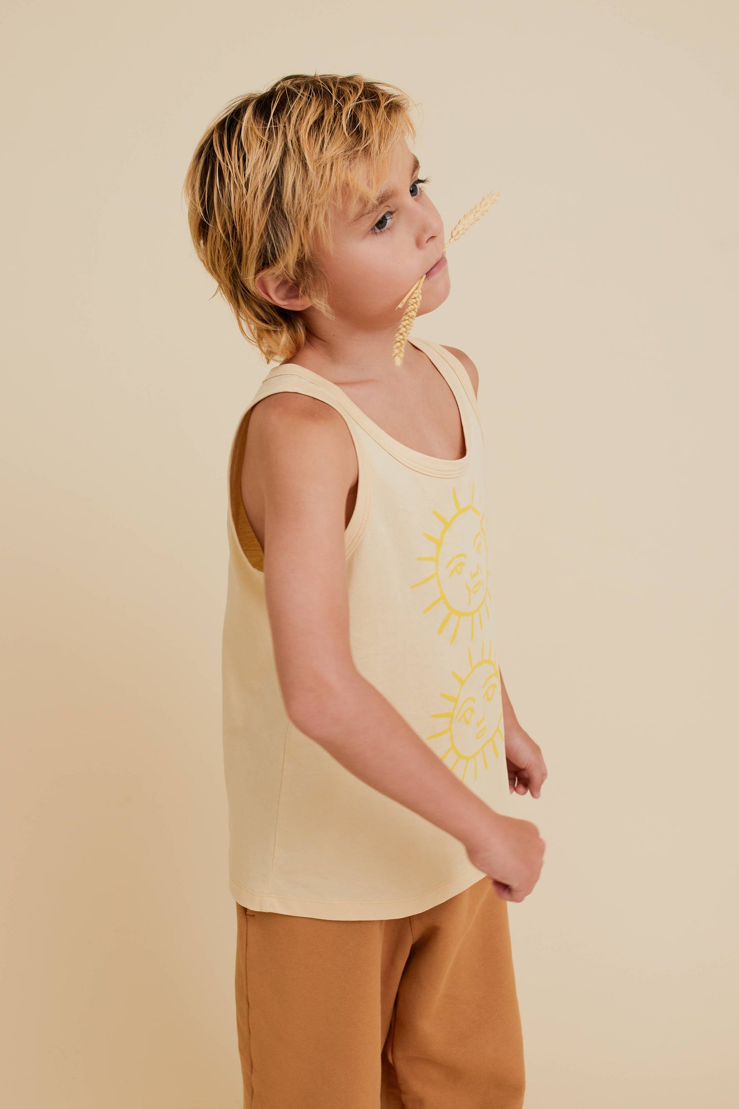 ORGANIC COTTON SUN SLEEVELESS TOP