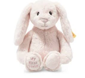 My First Steiff Hoppie Plush Toy Rabbit Pink