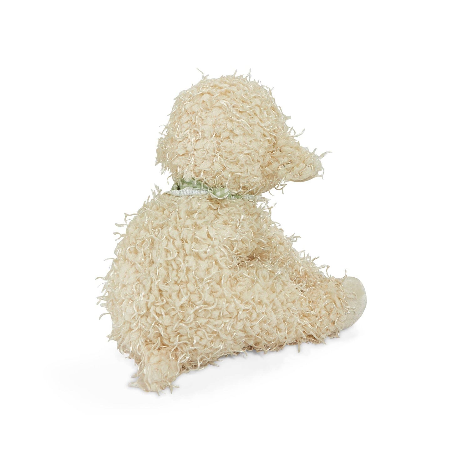 White fluffy toy on a white background
