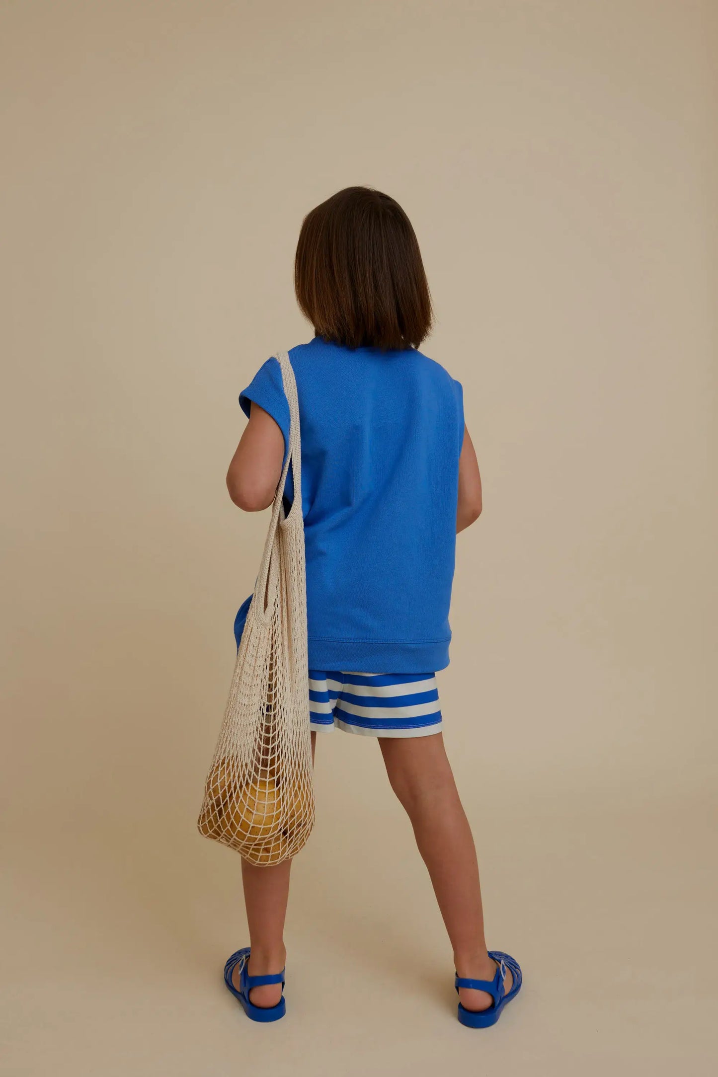 ORGANIC COTTON STRIPED MINI SHORTS
