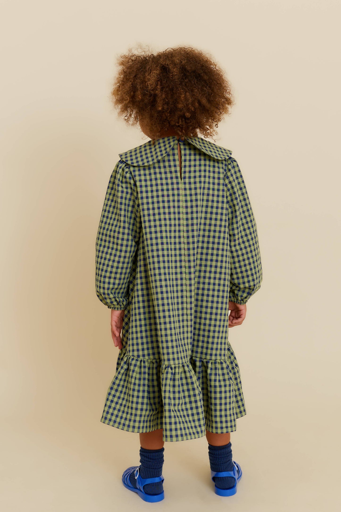 CHECKERED DRESS WITH COLLAR