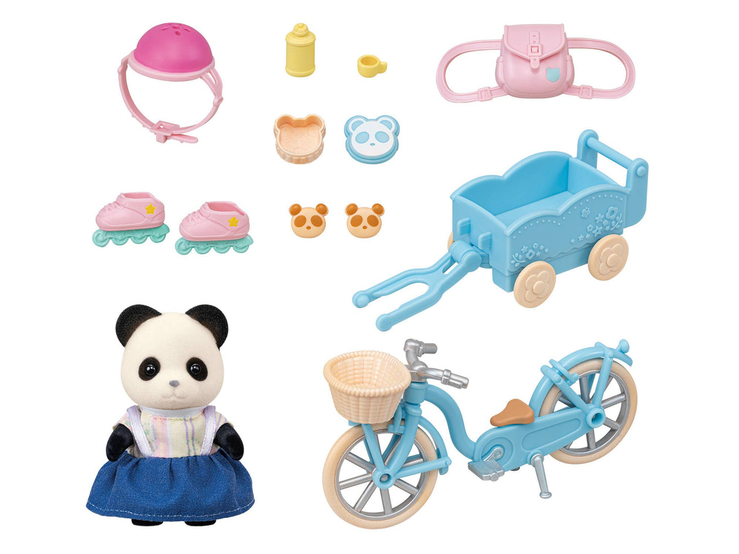 Calico Critters Pookie Panda Girl's Cycle & Skate Set