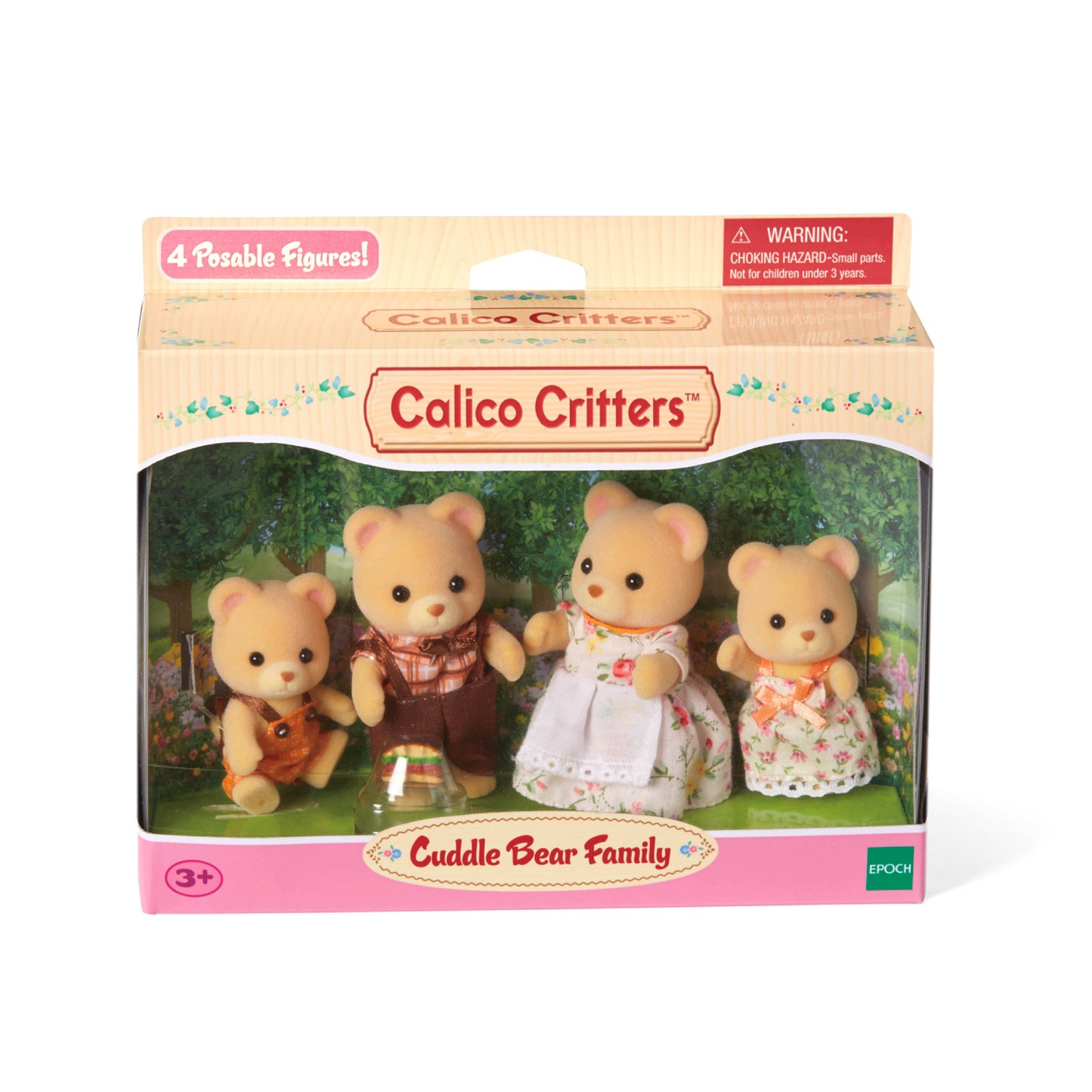Calico Critters Cuddle Bear Family, 4 Collectible Figures