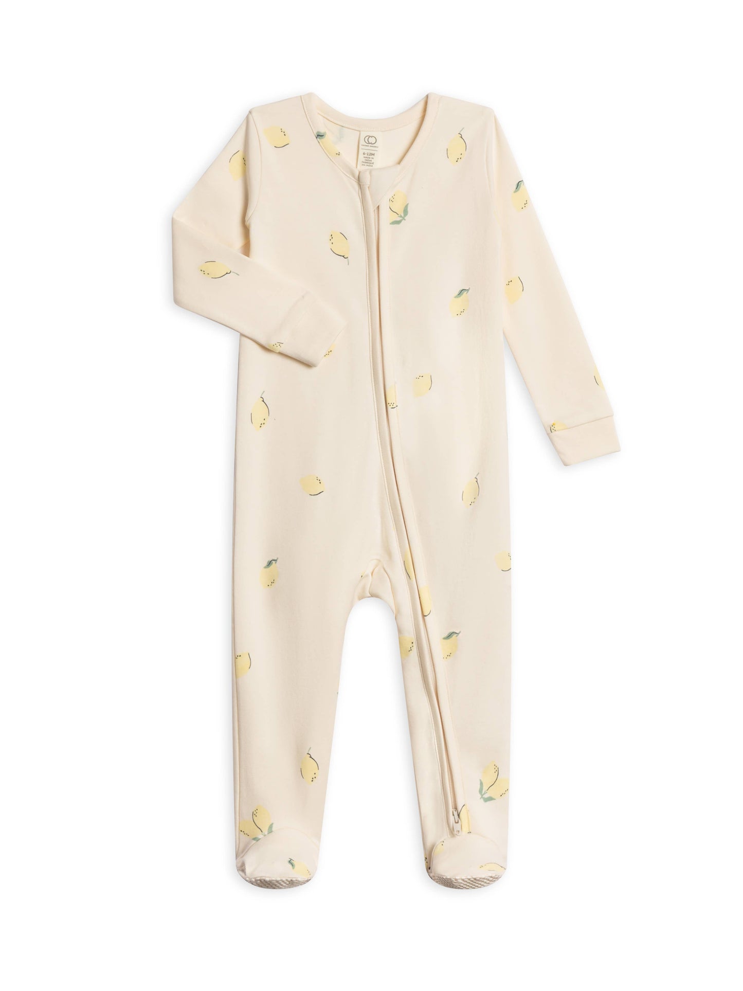 Organic Baby Peyton Footed Sleeper - Lemon
