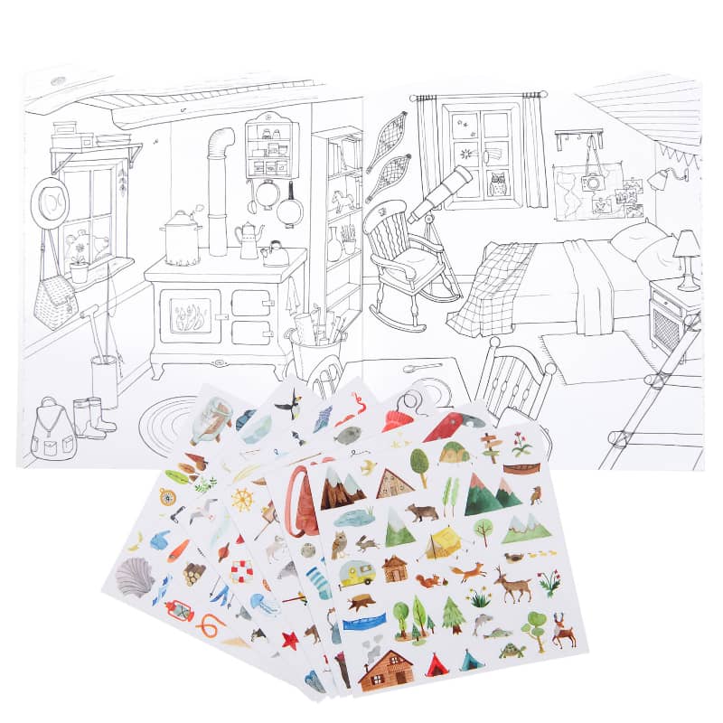 Coloring Books & Stickers Explorer Theme (Pack of 6)