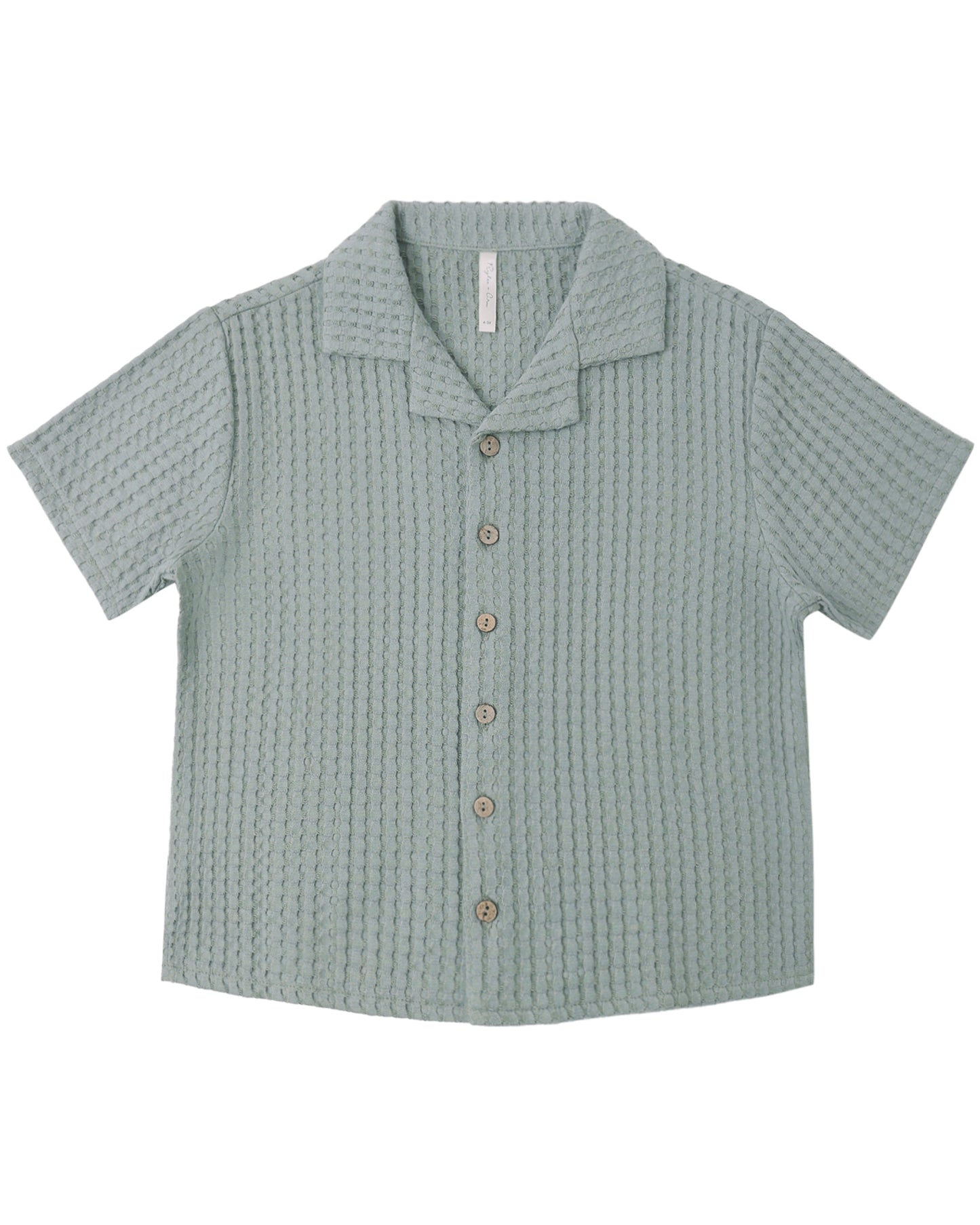 Sea green textured shirt on a white background