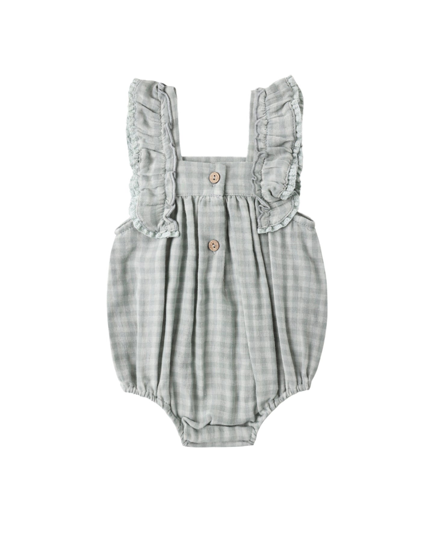Maya Romper Green Gingham