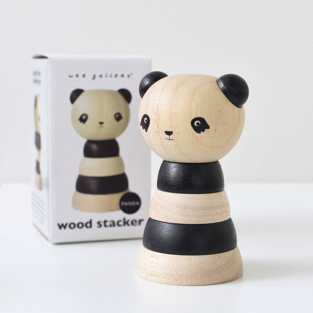 Wooden Ring Stacker - Panda