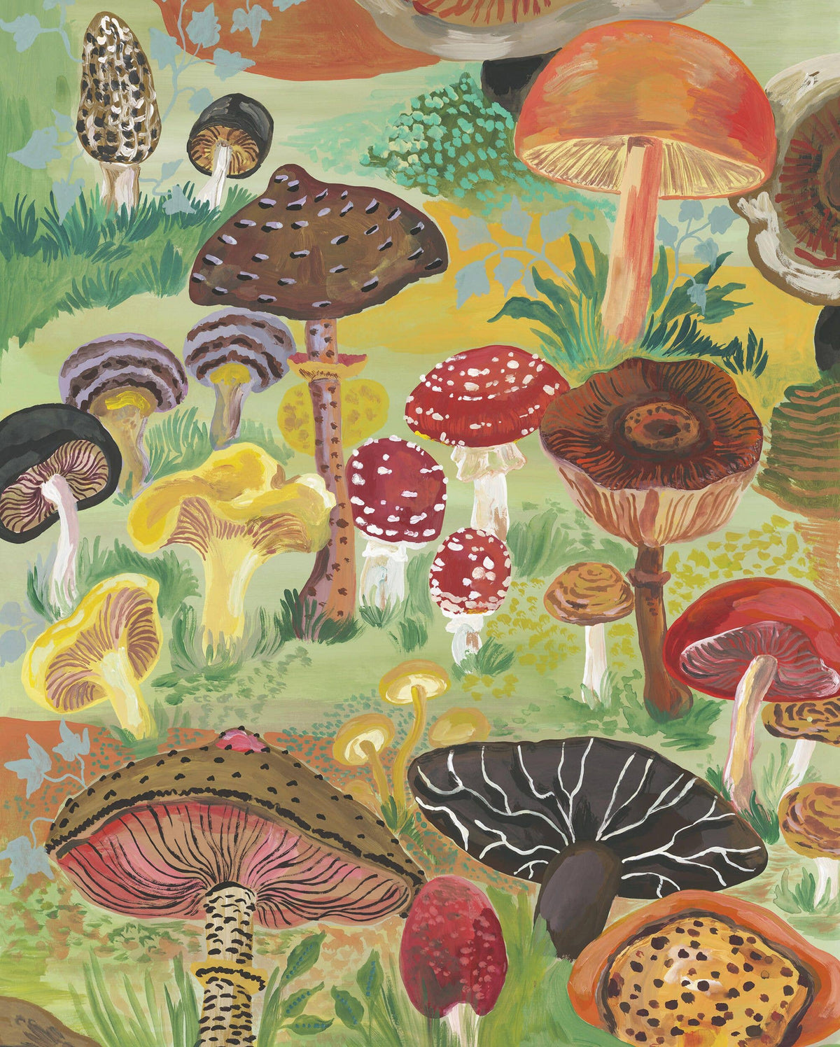 Photo of Nathalie Lete illustrated jigsaw puzzle featuring a mushroom illustration