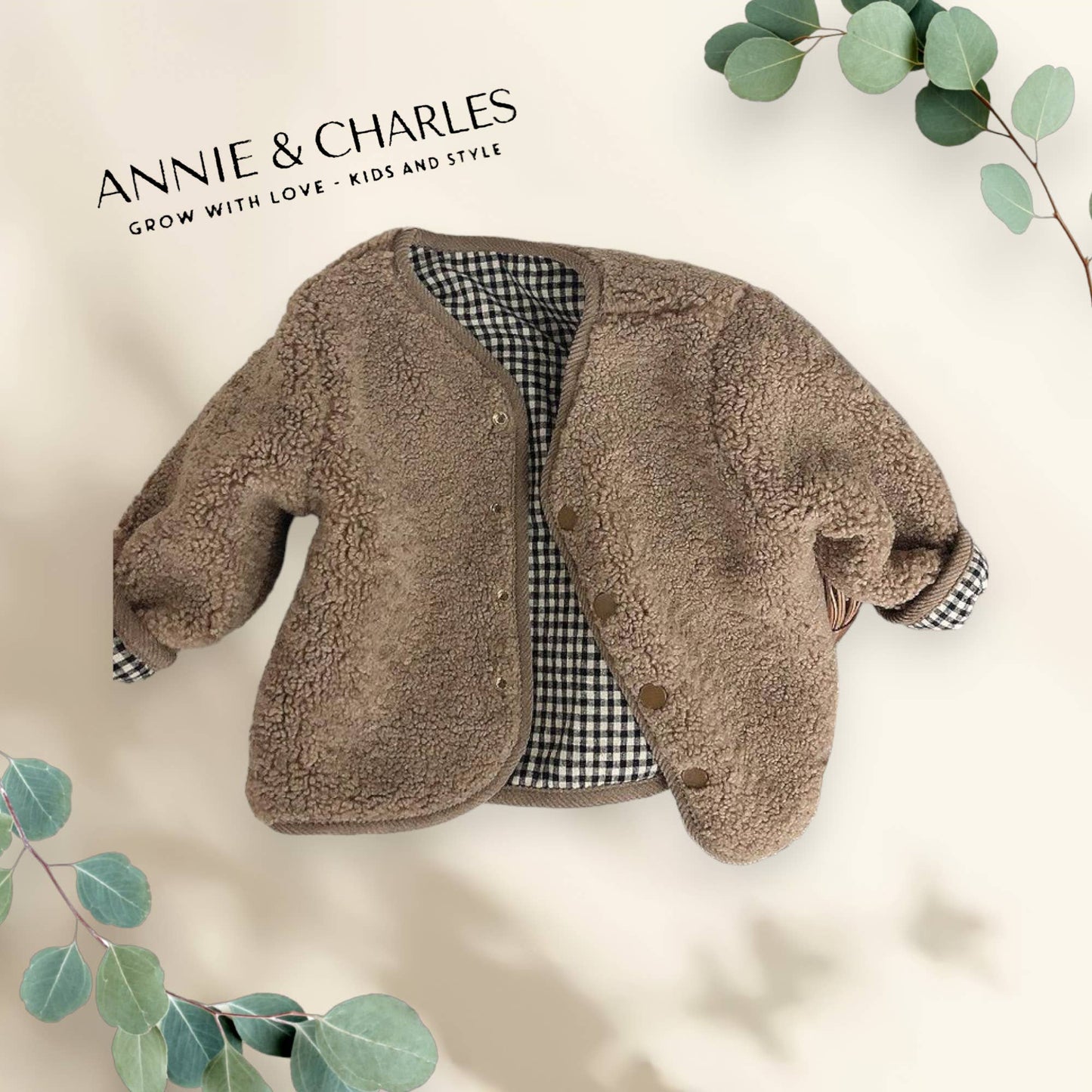 Annie & Charles® fluffy reversible jacket