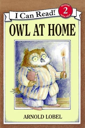 Book cover of 'Owl at Home' by Arnold Lobel with an owl character holding a candle.