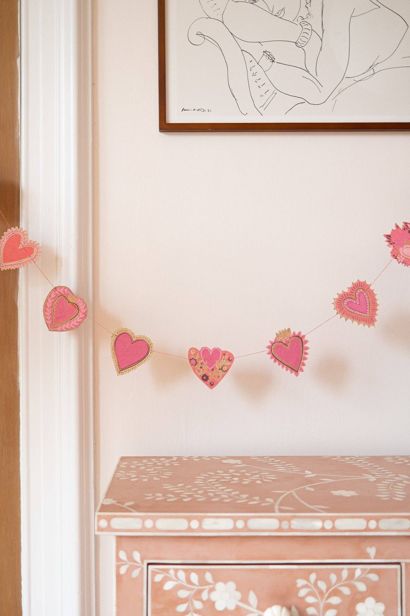 Sweet Hearts Sewn Garland