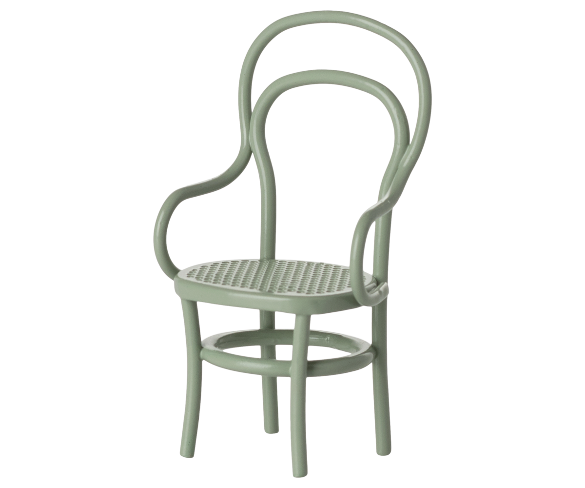 mint colored vintage dollhouse chair for Maileg Mice