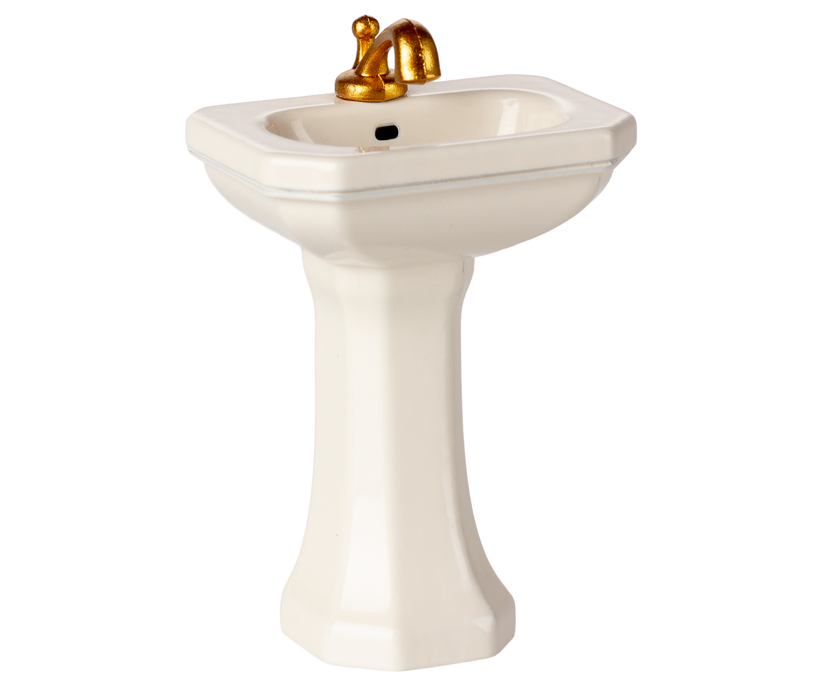 Vintage dollhouse white pedestal sink