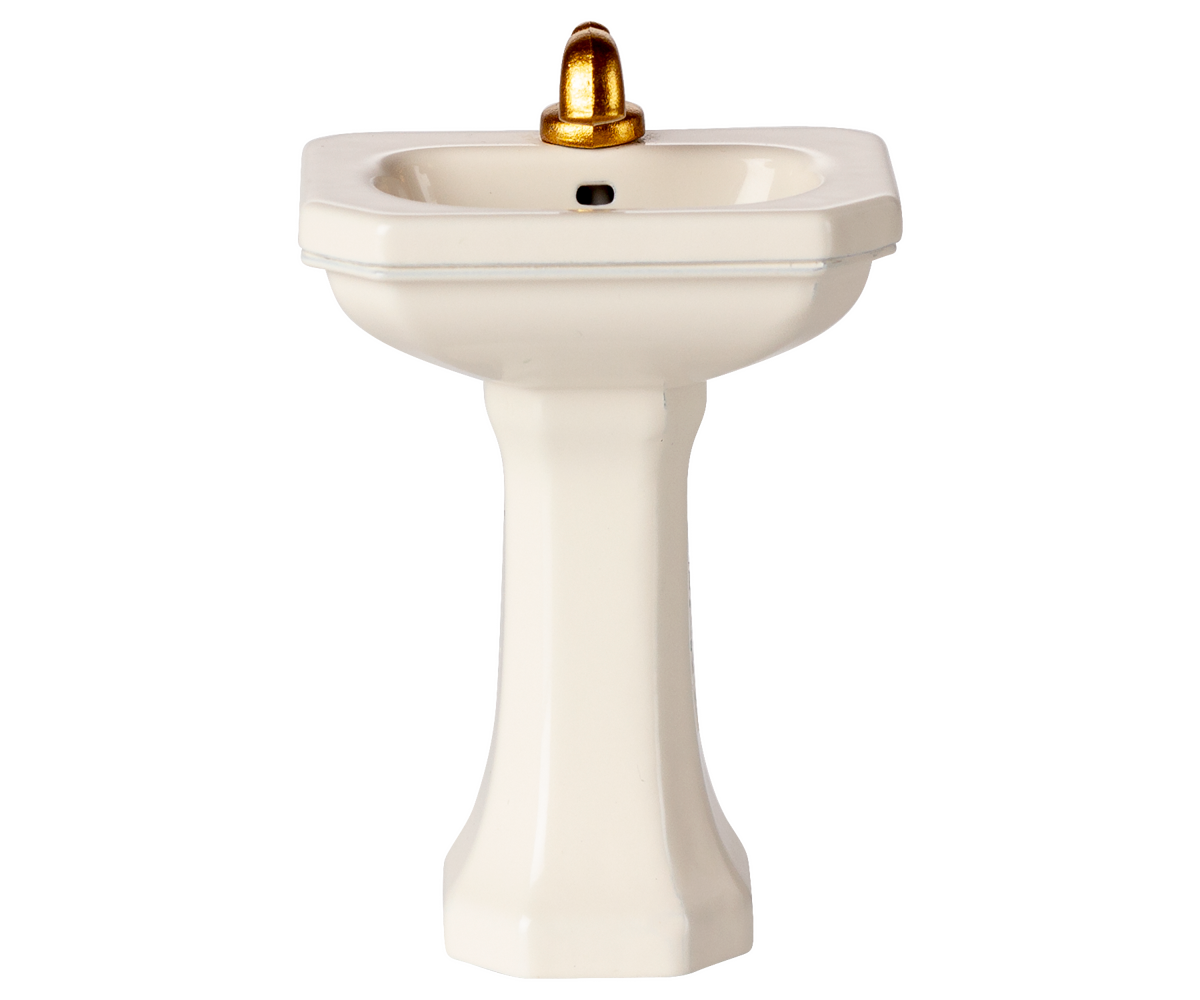 Vintage dollhouse white pedestal sink