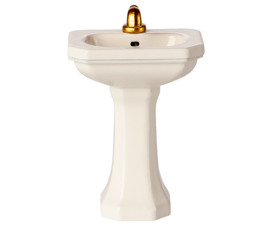 Vintage dollhouse white pedestal sink