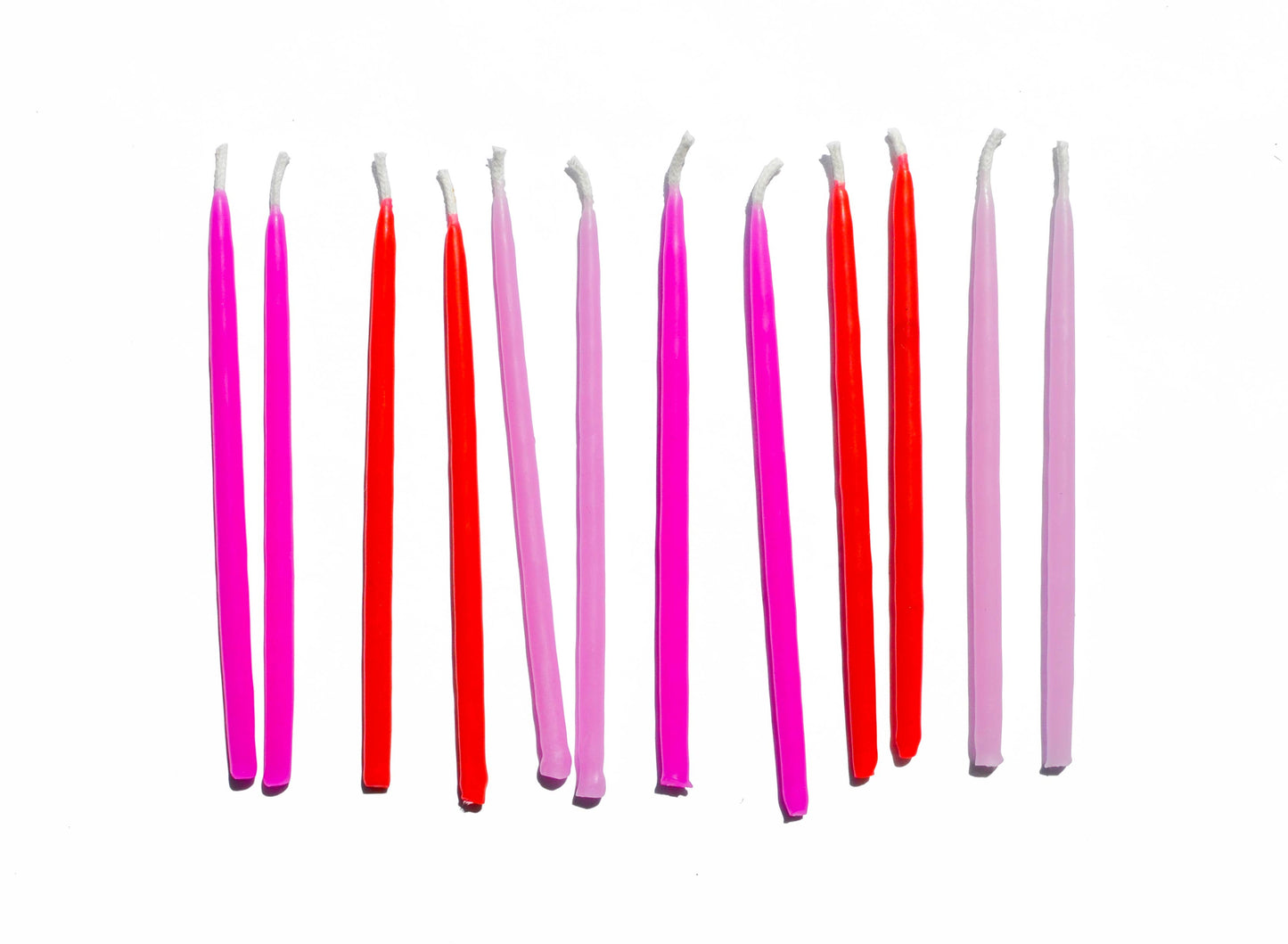 100% Beeswax Hand-Dipped Birthday Candles - Pinks