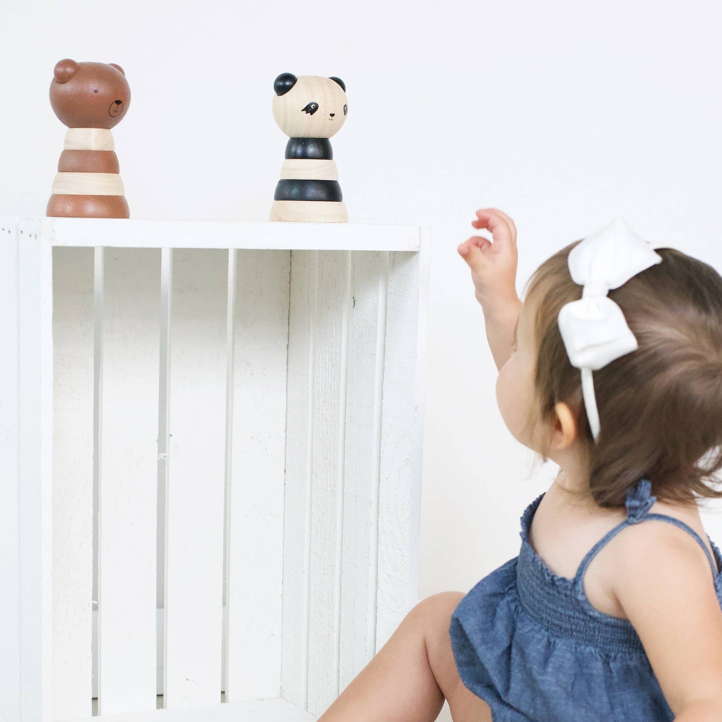 Wooden Ring Stacker - Panda