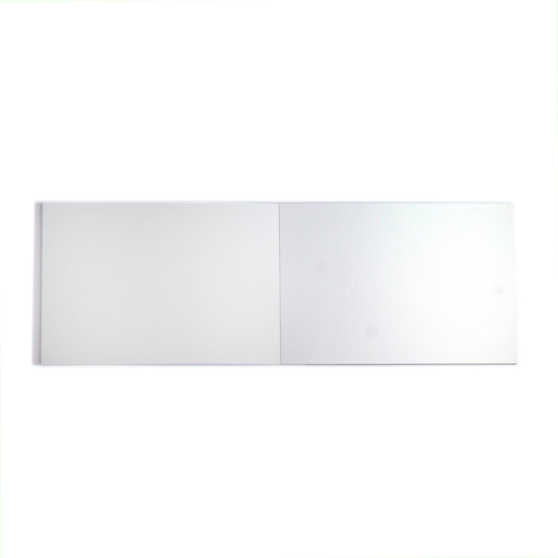 White rectangular paper on a white background