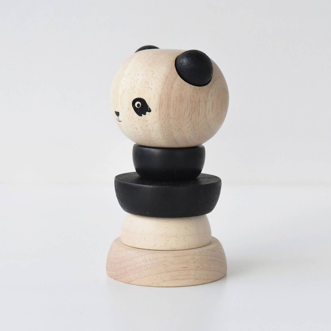 Wooden Ring Stacker - Panda