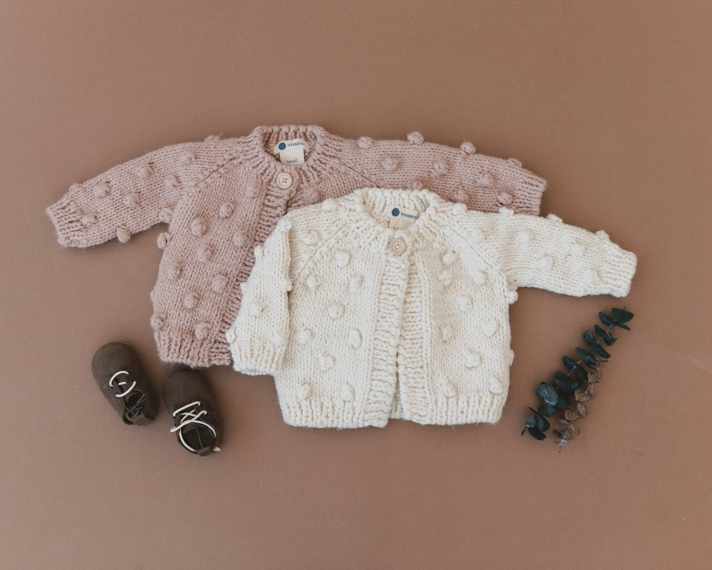 Popcorn Cardigan Blush Baby Kids Valentine Holiday Sweater