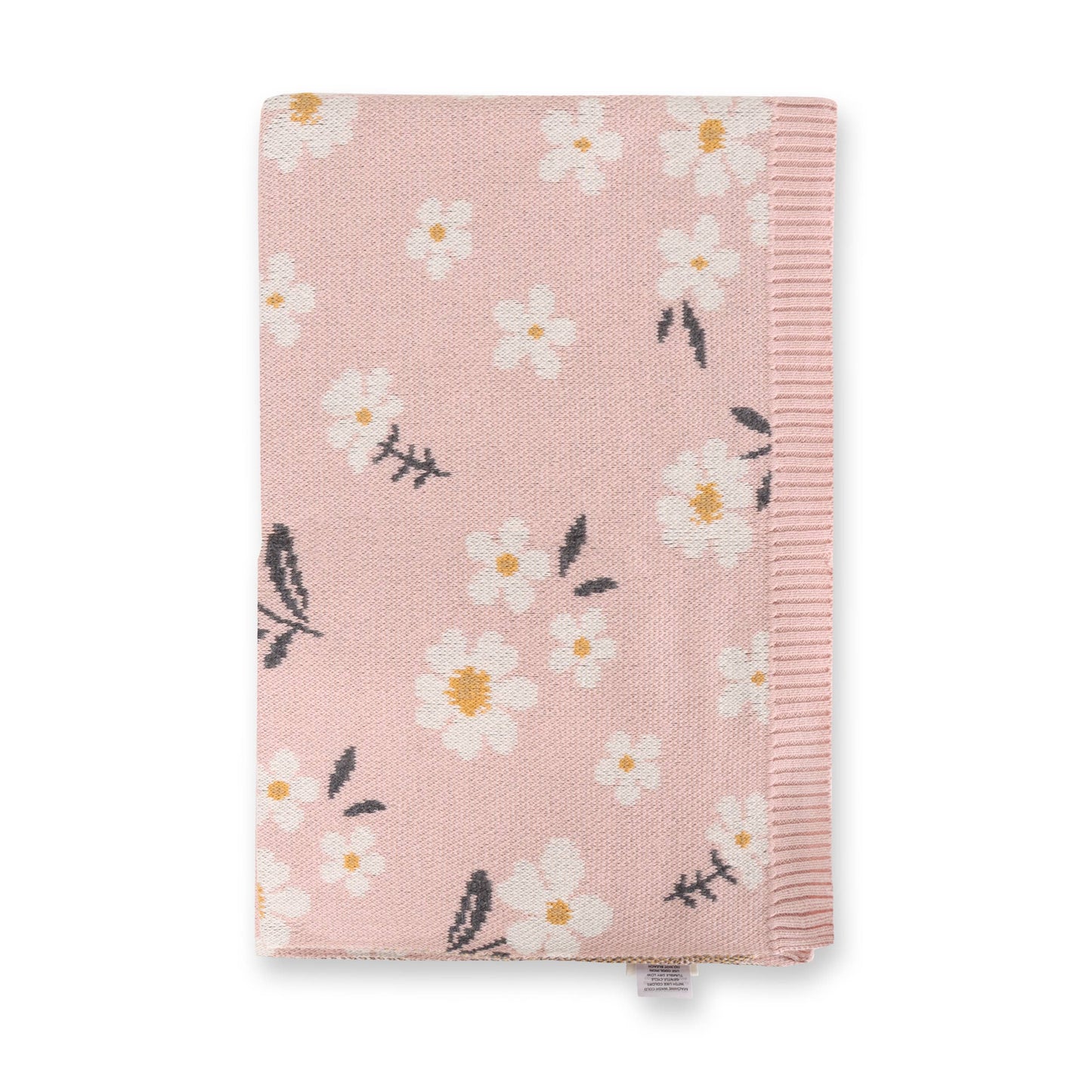 Floral patterned blanket on a white background