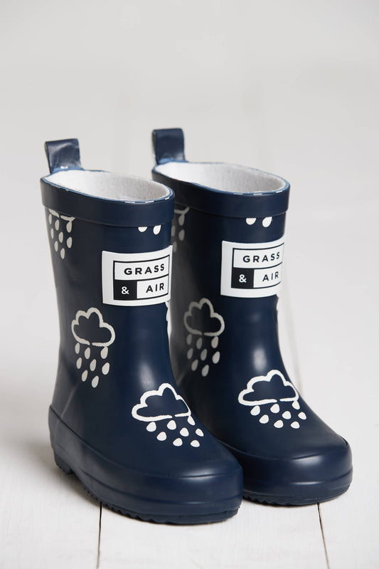 Kids Navy Colour-Revealing Wellies