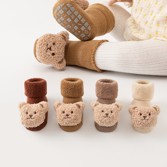 Annie & Charles® socks with non-slip sole BEAR