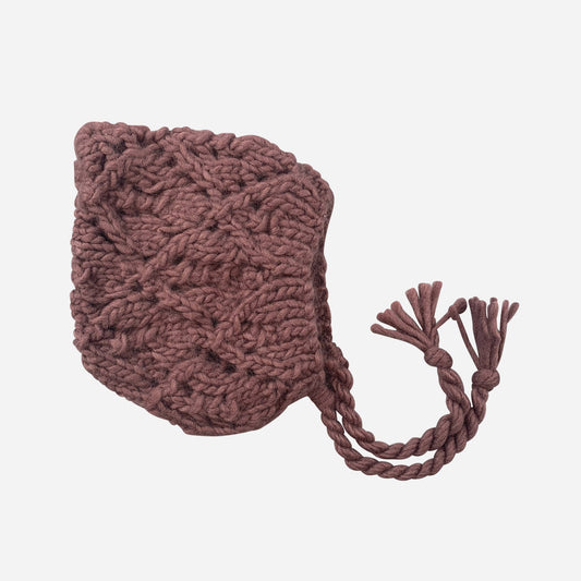 Blair Bonnet, Mauve | Hand Knit Kids & Baby Hat