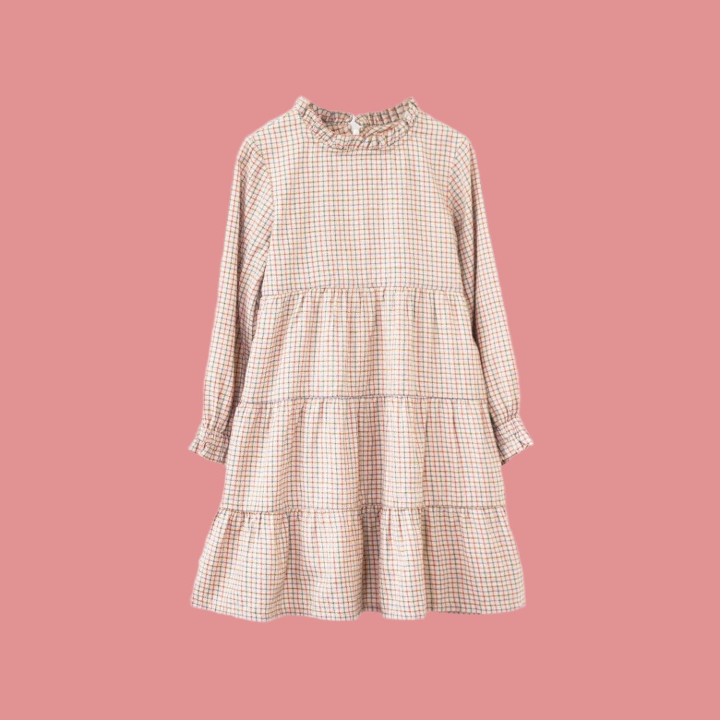 Lily Dress | Beige Country Check