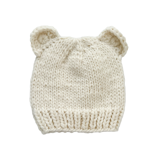 Bear Hat Cream Baby Shower Kid Accessories Fall Winter Gift