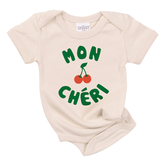 Mon Cheri French Cherry Baby Toddler Organic Graphic T-Shirt