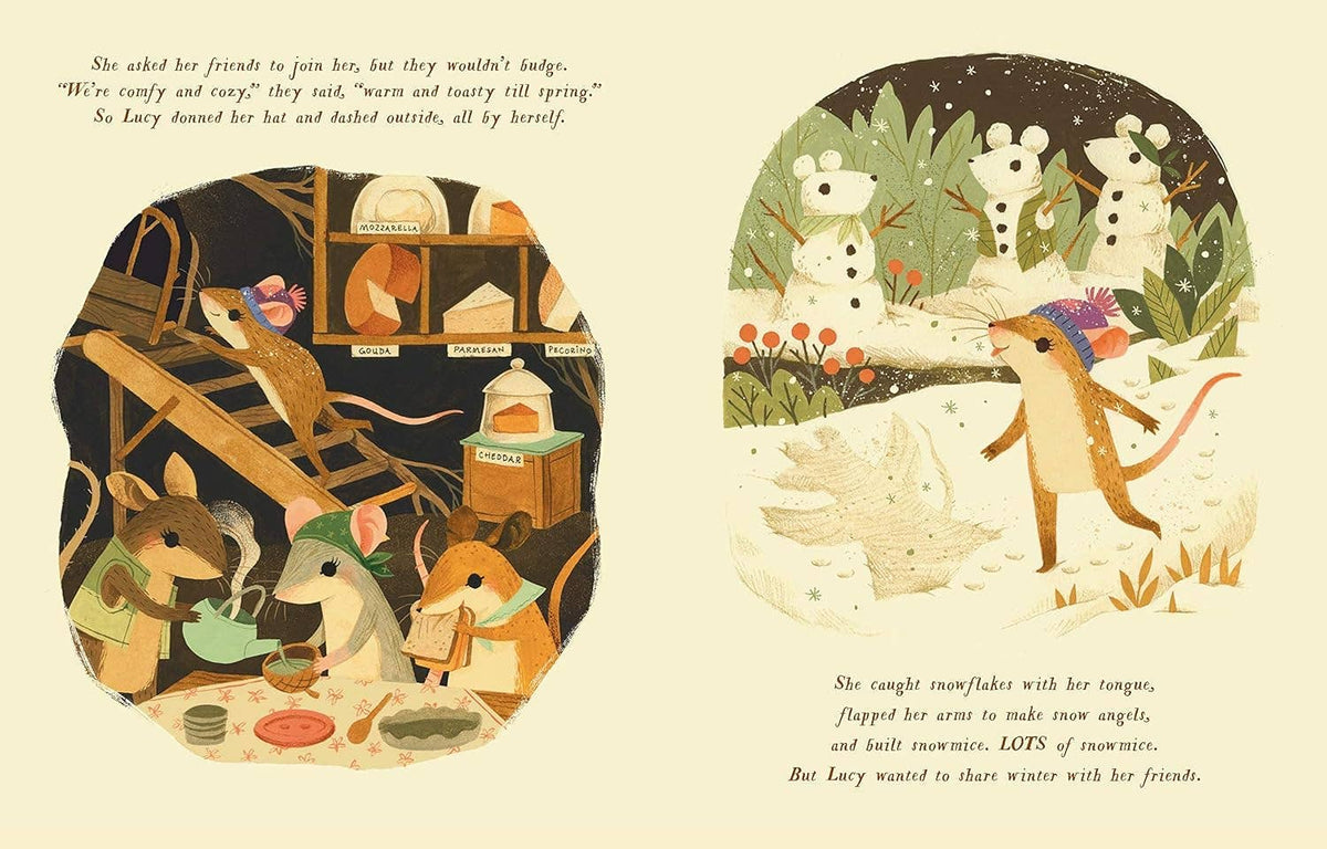 Interior book pages with different mouse illustrations