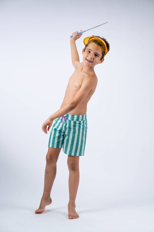 Summer stripes surfer swim shorts