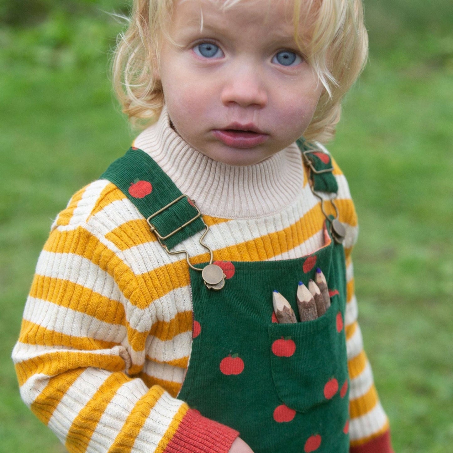 Apple Printed Classic Corduroy Dungarees