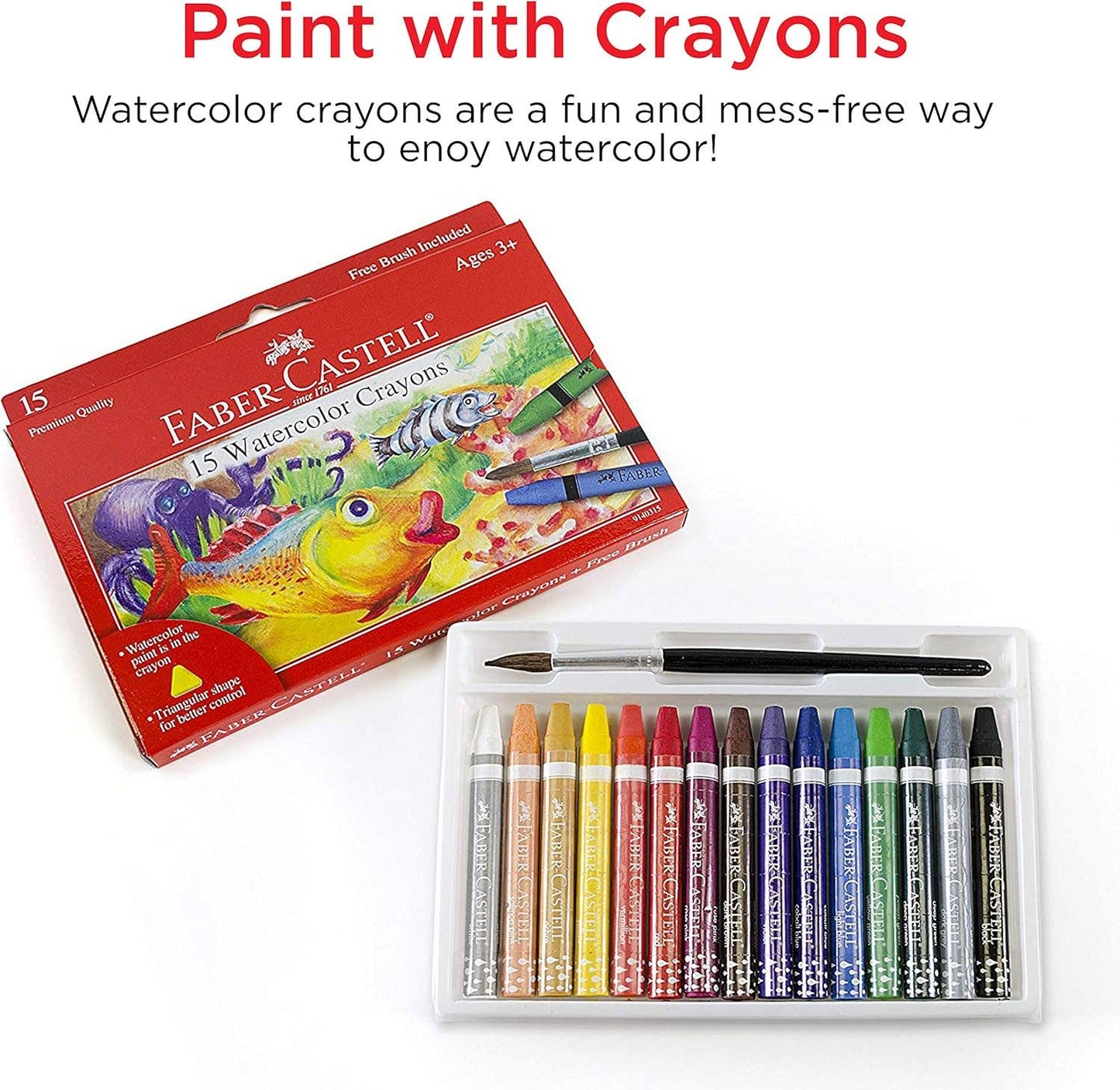 15 Watercolor Crayons for Kids