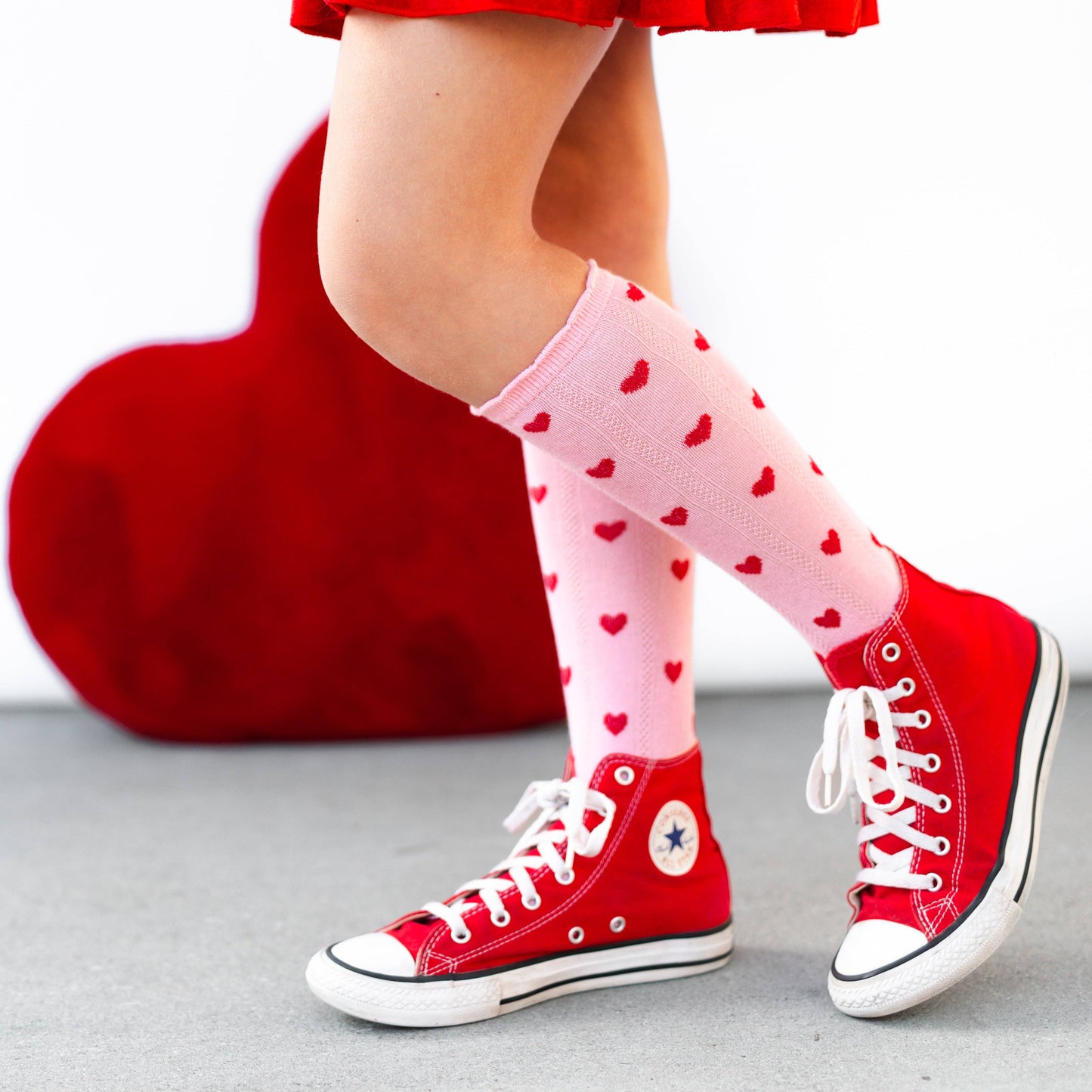 True Love Scalloped Knee High Socks