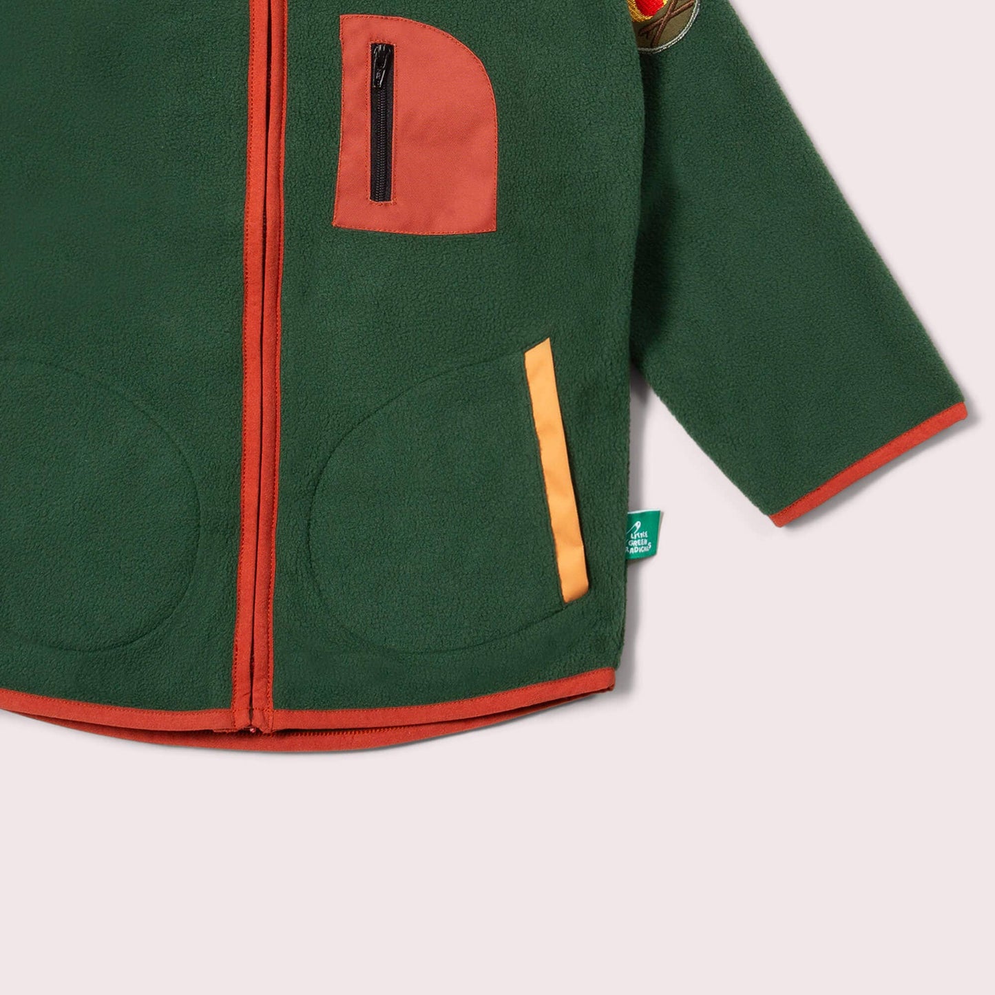 Olive Zip Up Recycled Polar Fleece Jacket