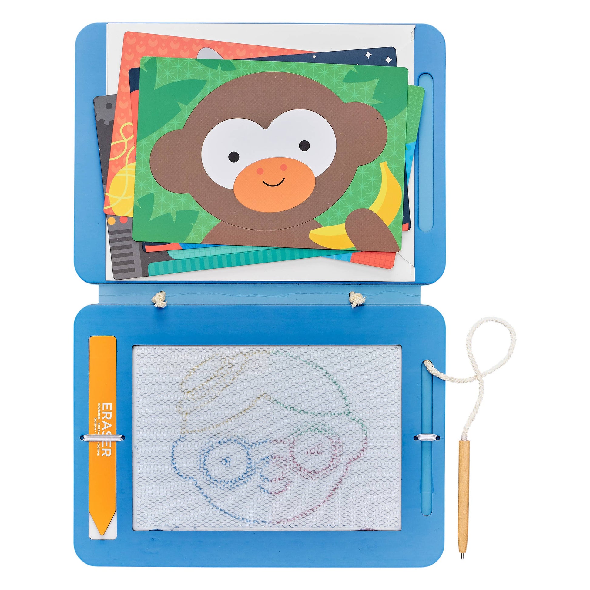 magic magnetic sketchboard with face stencils